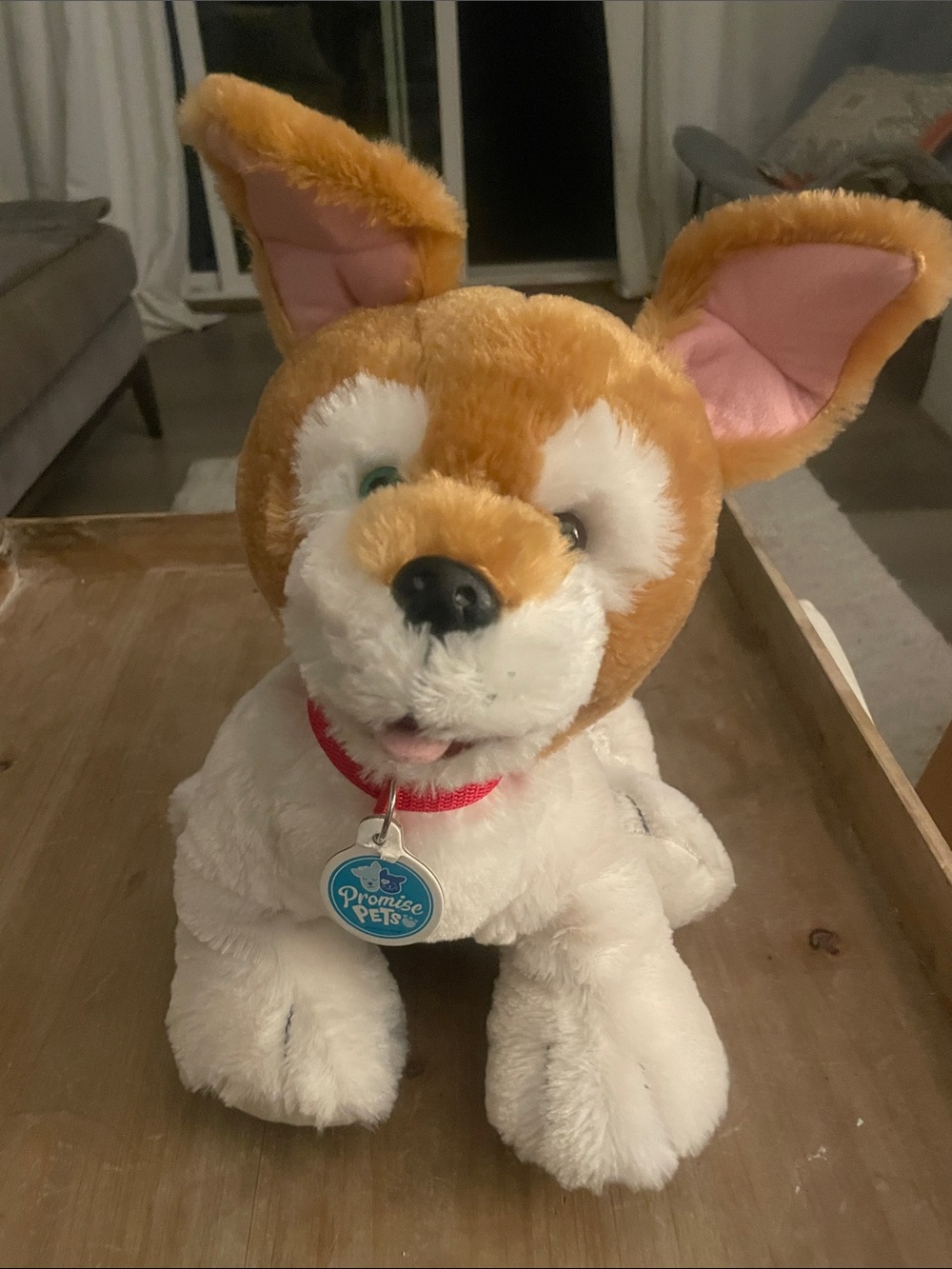 Build-A-Bear Brown and White Puppy with Pink St Louis Cardinals Shirt Talking